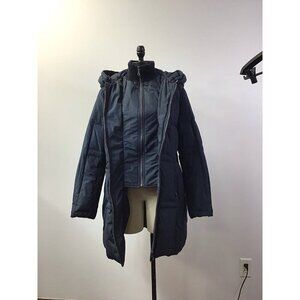 Woman’s BGSD Long Navy Down Jacket Size Xl